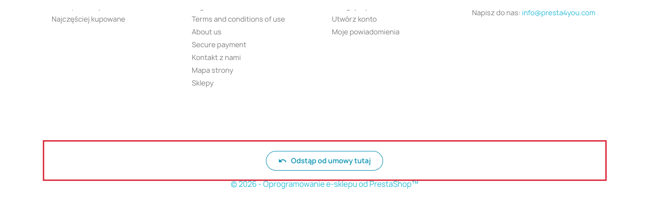 Front — footer button