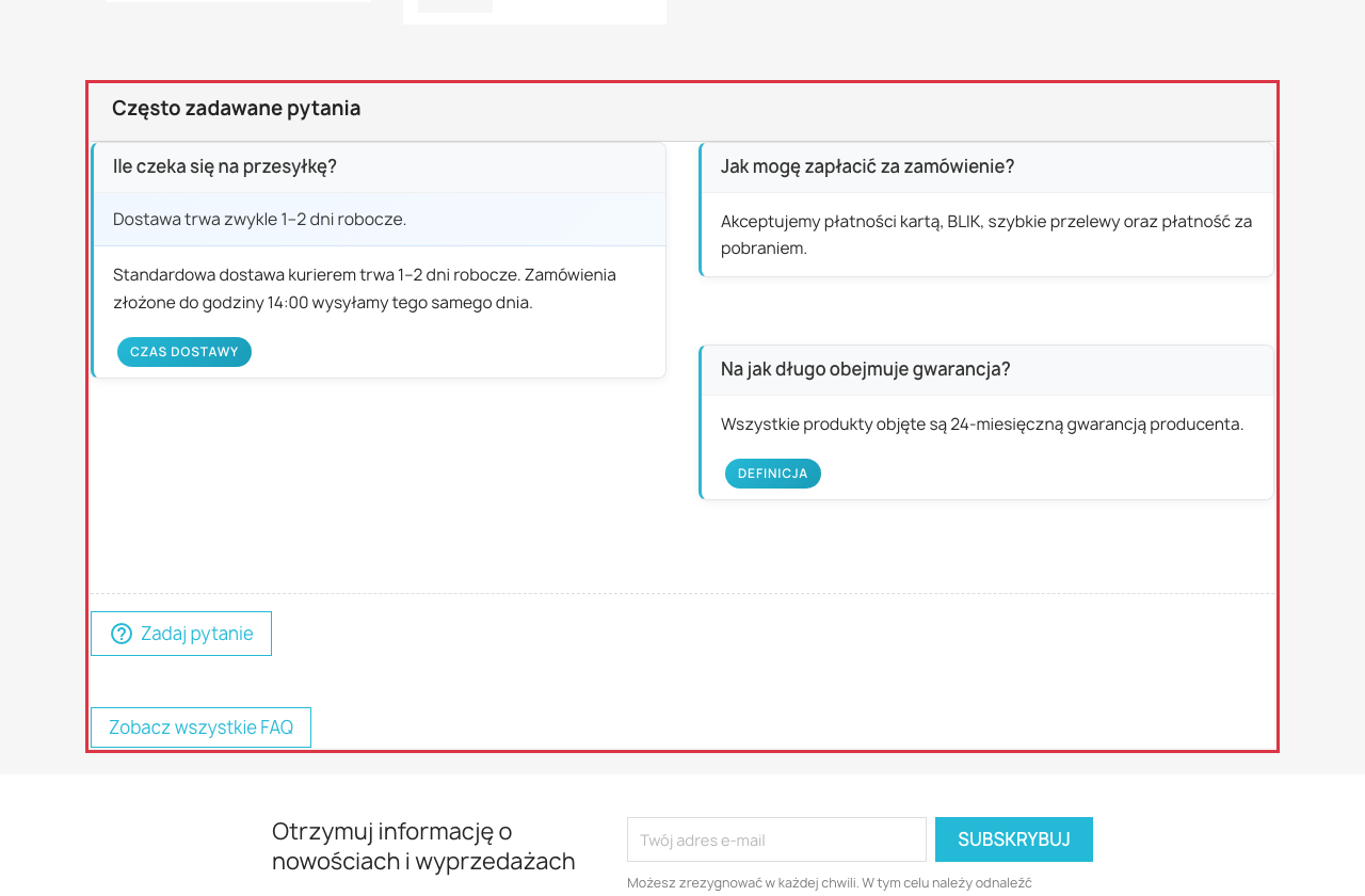 FAQ on the product page