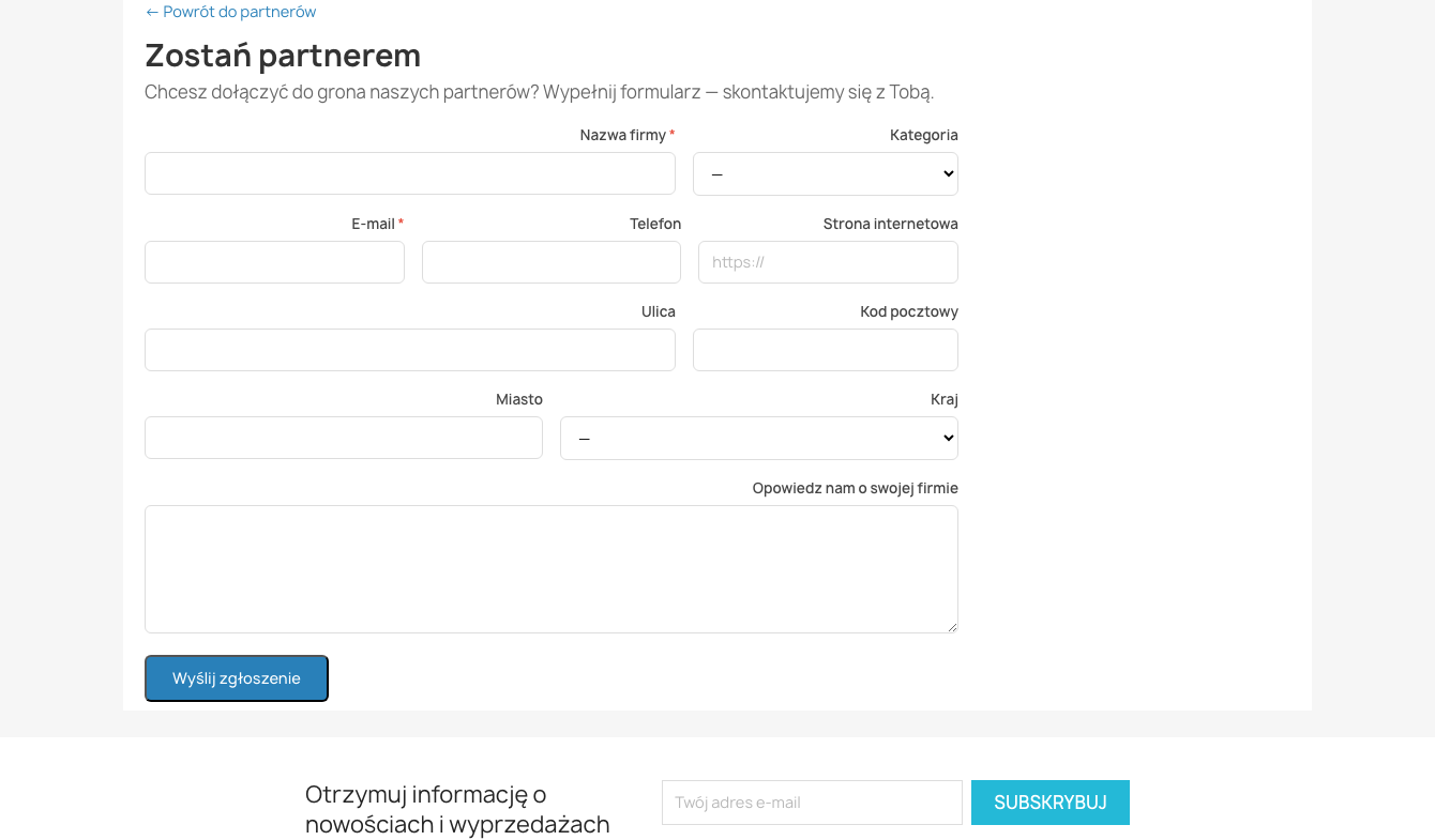Become a partner form