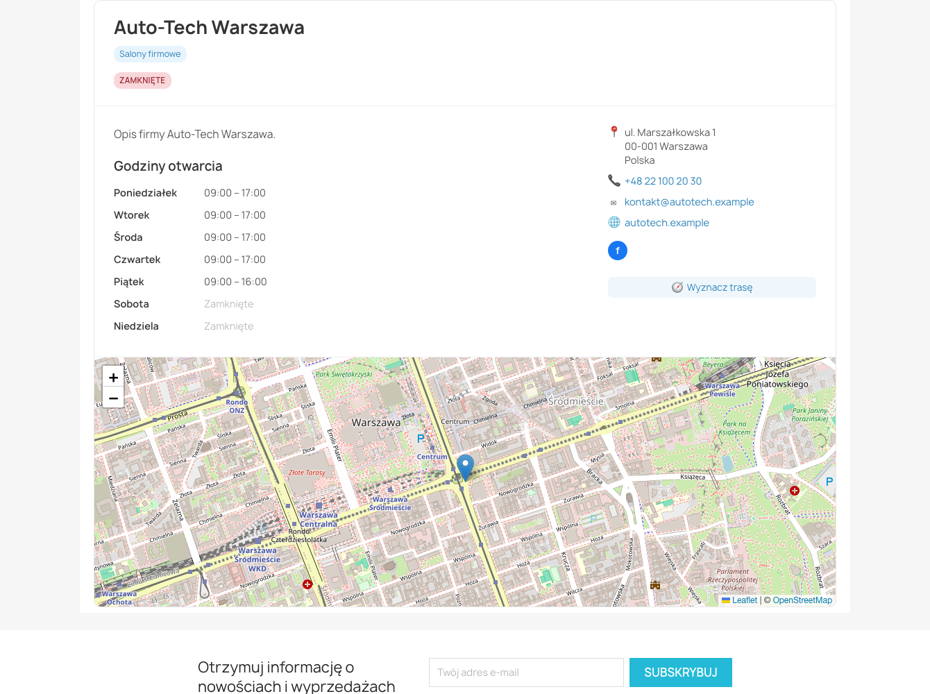 Partner page