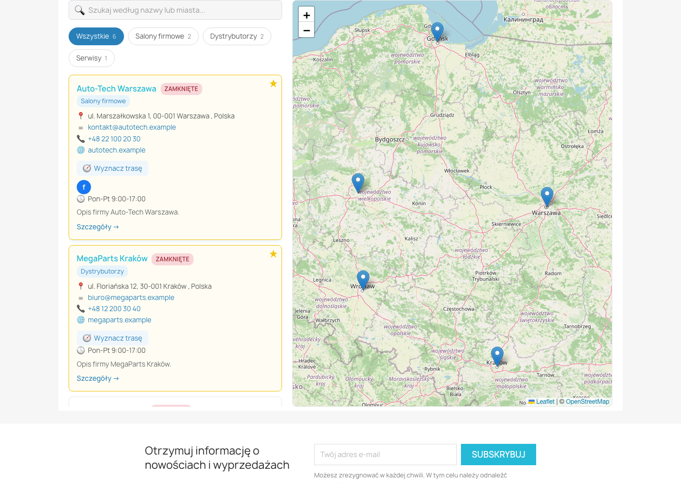 Partners page